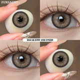 1 Pair Color Brown Contact Lenses for Eyes Yearly Natural Looking Cosmetic Eyes Lenses Cosmetic Beauty Women Lenses