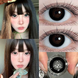 2pcs Brown Contacts Lenses with Degree Colorld Lenses Beauty Pupils Circle Lenses Makeup Yearly Korean Lens Fast Shipping