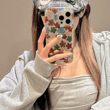 Popxstar  Vortex Shell IND Green Blue And Red Flowers Designed Phone Case For iPhone 17 16 15 14 Pro Max 13 12 11 XS XR 7 8 Plus 16e Cover