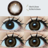 Popxstar 2PCS/Pair Big Lenses Pearl Series Color Contact Lenses For Eyes Blue Purple Pink Black Gray Beauty Pupils 14.5mm Lenses
