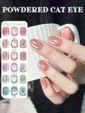 Autumn Winter Blue Black Red Glass Bead Crystal Cat Eye Gel Nail Polish New Whitening High Density Sparkling Nail