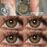 Popxstar  1pair Bloom Black Contact Lenses for Eyes Natural Cosmetic Brown Gray Pupil Eye Lens Color Lens Fashion Beauty Yearly