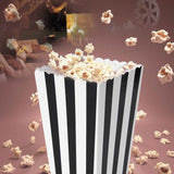 Popxstar 12pcs Popcorn Boxes Colorful Chevron Stripes Stiff Paper Box Pop Corn Candy Sanck Favor Bags Wedding Birthday Party Decoration