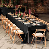Popxstar Rectangle Tablecloth Satin Table Cloth Bright Smooth White Pink Solid Color Table Cover Wedding Party Supplies Table Decors