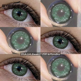 1Pair Soft Colored Contact Lenses for Eyes Fashion Blue Lenses Gray Beauty Makeup Lenses Brown Contacts Blue Eye Lenses