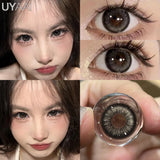 Popxstar  0~600 Myopia Black Lenses Gray Lenses Korean Style Big Eyes Lens Colored Contact Lenses with Degree Prescription Contacts