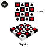 Popxstar  Casino Party Decoration Dice Balloon Lucky 7 Foil Balloon Latex Poker Balloons Casino Poker Party Las Vegas Wedding Decorations