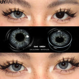 Popxstar Colored Contacts Lenses Natual Pupils for Eyes Natural Look Eye Contacts Grey Fashion Lenses Beauty Green Eye Color Lens