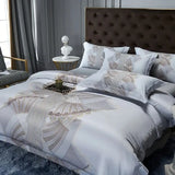 Popxstar  Premium 1000TC Egyptian Cotton Luxury Bedding Set Boho Style Digital Printing Duvet Cover Flat/Fitted Bed Sheet Pillowcases 4Pcs