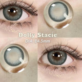 Popxstar 2Pcs Colored Contacts Lens with Prescription Brown Natural Lens Yearly Use Blue Contacts Pupils
