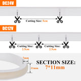 Popxstar Waterproof COB LED Strip Light 12V 24V Flexible LED Neon Light 0.5-20M 320LEDs High Density Linear Lighting COB LED Lights