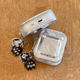 Popxstar  Korea Lovely Cartoon Black Cat INS Pendant Soft Silicone Earphone Case For Apple AirPods 1 2 3 4 Pro 2 3nd TPU Protective Cover