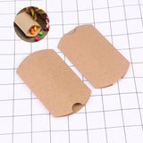 Popxstar 300pcs Paper Boxes Pillow Candy Box Gift Box Kraft Paper Gift Box Vintage Style Wedding Party Favors Supplies with Rope