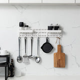Popxstar DIY Pegboard Accessories Hanging Shelf Storage Hooks Wall Organizer No Punching Crafts Organization For Garage Kitchen Room