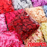 Popxstar 2000/100pcs Artificial Rose Petals Flowers Colorful Silk Roses Fake Petal for Romantic Valentine Day Wedding Party Favors Decor