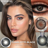 1 Pair Brown Color Contact Lenses Natural Eye Contacts Blue Colored Soft Lens Yearly Use Women Makeup Cosmetic Lenses
