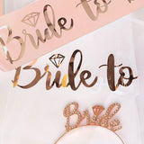 Popxstar  Hen Party Supplies Set Bride To Be Sash Bridal Veil Headband Tiara Tattoos Bridal Shower Wedding Decoration Bachelorette Favors