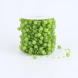 Popxstar 10M 3-8mm Beads Garland Pearl Strands Fish Chain Ribbon for Christmas Tree Wreath Gift Wrapping Decoration