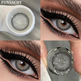 Popxstar  2pcs Colored Contact Lenses for Eyes Blue Pupils Lens Natural Brown Softlens Beautiful Cosmetic Gray Green Eye Contacts