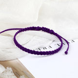 Popxstar Valentines Day Gift New 26 Styles Wax Line Handmade Braided Bracelet Adjustable Couple Bracelet Jewelry Gift for Friend Women Men Bangles