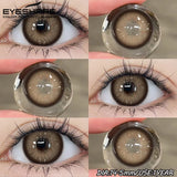1 Pair Color Contact Lenses for Eyes Fashion Color Eye Lens Brown Eye Lenses Gray Pupils Lens Yearly Soft Lenses
