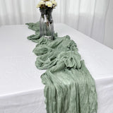 Popxstar Semi-Sheer Gauze Table Runner, Cheesecloth, Wedding Table Path, Tulle Layout, Event Designing Kitchen Dining Decor  