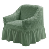 Single Seater Sofa Seater Seersucker Slipcover with Skirt Universal Stretch Sofa Couch Slipcover Easy Fitted Furniture Protector