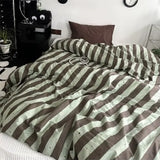 Popxstar  Bed Linen Duvet Cover Stripe Boys Girls Twin Queen Size Duvet Cover Pillowcase Bedding Adult Fashion Home Textile Nordic Sling
