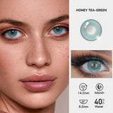 Popxstar  2pcs/pair New Cosplay Contact Lenses for Eyes Makeup Pupils Cosmetics Blue Eye Color Lenses for Myopia Lens 14.2/14.5mm
