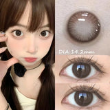Popxstar  Korean Hot Sale color contact Lenseswith Myopia Degree Grade 0.00-8.00Beauty Pupilentes Grey Brown KSSEYE2Pcs Soft Lens
