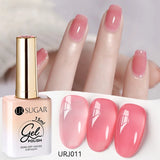 popxstar UR SUGAR 15ml Jelly Milky White Translucent Color Gel Polish Semi Permanent UV Gel Nail Art Soak Off Gel Varnish Latest Fashion