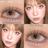 NEW Brown Eye Lens 1 Pair Beauty Purple Contact Lenses for Eyes Myopia Degree Natural Blue Fashion Soft Lens