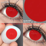 Popxstar Cosplay Color Contact Lenses for Eyes 1Pair Halloween Lenses Blue Eye Contacts Black Lenses Yearly Anime White Eye Lens