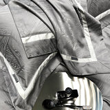 Popxstar  Luxury Satin Jacquard Bedding Set 1000TC Lyocell Cotton Soft Silky Duvet Cover Set Bed Sheet/Fitted Sheet Pillowcases 4Pcs