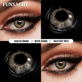 Popxstar  1 Pair Big Black Contact Lenses Beautiful Pupils for Eyes Colored Softlens Natural Brown Grey Lens Contacts Yearly Lens