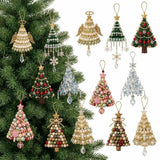 New DIY Christmas Tree Ornament Kit Beaded Hanging Ornament Kit Beading Craft Set Festive Holiday Activity