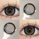 Popxstar  1 PAIR Big Brown Contact Lenses for Makeup Eyes Big Black Lenses Myopia Color Contact Lenses Belleza Pupils Grey Lenses