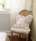 Romantic Rose Decorative Pillow Covers Bed Cushion Cover Garden Sofa Throw Pillows Cover Bedding Pillowcase Ruffle Design