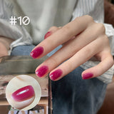 1-12pcs TC Semi Transparent Maillard Brown Solid Color Gel Nail Polish Pure Desire Pink Nails Red Nais White Nails Nail Art