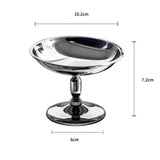 Popxstar Containerss Stainless Steel Ice Cream Cup Multi-Function Silver Snacks Storage Cup Fashion Tall Fruit Bowl Party Bar