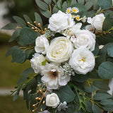Popxstar  2pcs Wedding Decorative Artificial Flowers, Wedding Arch Flowers, Wedding Welcome Signs and Background Decorative Fake Flowers