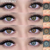 Popxstar  1 Pair Color Contact Lenses for Eyes Green Colored Lense Natural Eyes Contact Fashion Lenses Yearly Beauty Makeup Lens