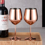 Popxstar  Stainless Steel Wine Glass Champagne Whiskey Wine Glasses 500ml Large Capacity Anti Drop Creative Wine Glass for Home Use