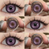 1 Pair Halloween Cosplay Lenses Color Contact Lenses for Eyes Anime Lenses Violet Lenses Purple Lenses Cosplay Red Lens