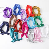 Popxstar 60cm Silk Satin Square Scarf Women Solid Neckercheif Shawl Hijab Female Hair Hand  Wirst Foulard Bandana Head Tie Echarpe New