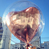 Popxstar 10pcs 12/18/24/36inch Inflatable Bobo Balloon Transparent Globes Bubble Balloons Wedding Birthday Party Decoration Supplies