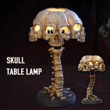 New Halloween Skull Table Lamp Resin Desktop Decoration Creative Night Light Ornament Luminous Skull Lamp Decoration Office