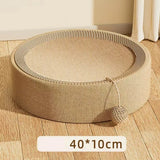 Oval Sisal Cat Scratcher Bed Durable No Mess Scratching Pad Cat Toys Scratching Post for Kittens