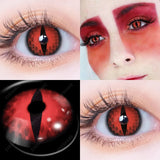Popxstar  1 Pair Cosplay Contact Lenses Beautiful Pupil Eye Cosmetic Colorful Contact Lenses Halloween Yearly Eyes Contact Lens