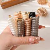 Popxstar 3/5/10Pcs Fashion Ponytail Elastic Hair Bands for Women Telephone Wire Hair Ties Scrunchies Hairbands Girls Hair Accessories